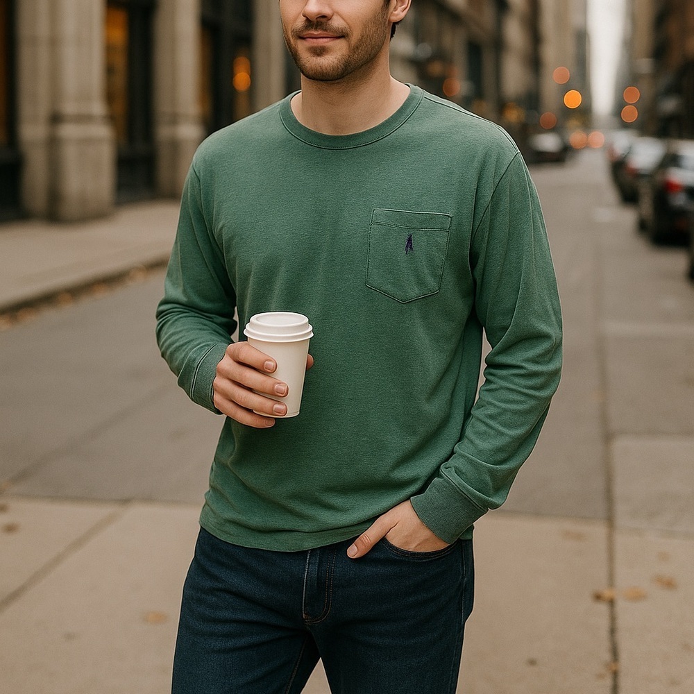 Polo by Ralph‎ Lauren men’s pocket long sleeve top